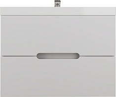 Style Line Тумба под раковину Матис 80 подвесная белая матовая